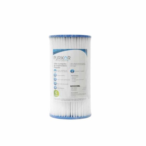 Filtros cartucho plegable para sedimentos 4.5" x 10" x 5 micras