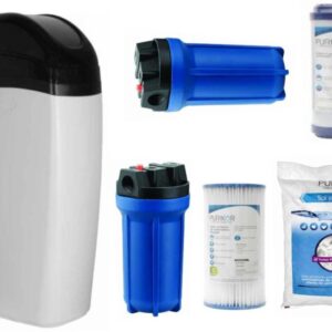 Paquete de Suavizador de 1" y filtros de sedimentos y Carbon activado